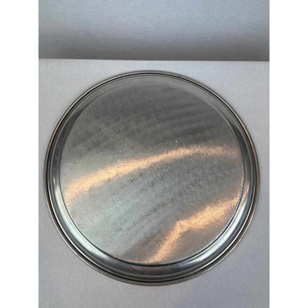 Vintage Swan Brand Willoware Aluminum Tea Set Tray Asian Landscape - Picture 10 of 12